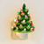 Blissun Ceramic Christmas Tree Night Light, 6" Snow-Capped Christmas Decorative Ceramic Tree