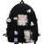 Stylifeo Kawaii Backpack with Cute Bear Plush Kawaii Pin Accessories Large Capacity Aesthetic School Bags Cute Bookbag for Girls Teen Black