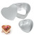 FRIGIIRE Heart Cake Pan 6+8inch Heart Shaped Cake Pan Removable Bottom Deep Mold Aluminum