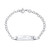 Bling Jewelry Personalized Delicate Petite Name Bar Plated Engrave Heart ID Identification Bracelet For Women Teen .925 Silver Sterling For Small Wrists 6 Inch Customizable