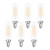 Sunaiony E12 LED Bulb Dimmable 40 Watt Equivalent E12 Candelabra Bulbs 2700K Warm White T6 T25 LED Edison Bulb, 4W E12 Vintage Small Edison Filament Bulb with Frosted Glass, 6 Pack