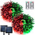 JMEXSUSS Red and Green Solar Christmas Lights Outdoor Waterproof, 2 Pack 100 Led 42.7ft Color Changing Christmas Lights, 8 Modes Solar String Lights for Halloween Tree Decor