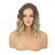 Wiginway Short Wavy Wig Synthetic Shoulder Length Wigs for Women, Middle Part Wavy Bob Wig for Daily Party Use, Natural Looking Wigs Ombre Brown to Blonde 14 Inches
