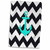 3dRose Aqua blue anchor with black and white chevron pattern - Towels (twl-201994-1)
