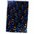3dRose Florene Music - Green Blue Orange Notes On Black - Towels (twl-38148-1)