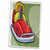 3dRose Florene Childrens Art - Red Bumper Car On Light Green - Towels (twl-43738-1)