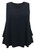 LEEBE Women's Plus Size V-Neck Tier Tank (1X-5X) (1X, Black)