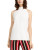 Alfani Women's Blouse S/L High Neck, White, Small