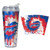 Rico Industries NFL Buffalo Bills Metallic Tye Dye 24oz Acrylic Tumbler with Hinged Lid