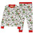 INTIMO Peanuts Toddler Boys' Girls' Unisex Christmas Santa Snoopy Charlie Brown Characters Sleep Pajama Set (5T)
