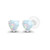 Genuine 925 Sterling Silver 4mm Heart Created Opal October Birthstone Genuine Stud Earrings For Women and Girls