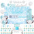 Winter Onederland 1st Birthday Boy Decoration Winter Onederland Backdrop Snowflake Glitter Banner Cupcake Toppers Balloon Garland Highchair Banner for 1st Birthday Blue White Winter Baby Shower Decor