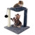 Fhiny Cat Scratching Post with Hammock, Small Sisal Kitten Scratch with Plush Ball Interactive Cats Scratcher Tree Tower Natural Perch Platform &Toys Claw Activity Center for Indoor Cats Kitty