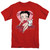 Betty Boop Sweetheart T Shirt & Stickers (Red) Medium