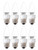 8 GE Soft White LED Light Bulb - Blunt Tip - Dimmable - 40W Equivalent - Medium Base