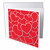3dRose Contemporary Red and White Overlapping Hearts Pattern - Greeting Cards (gc-372913-1)