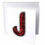 3dRose Pretty Deep Red Clear Hearts Monogram Initial J - Greeting Cards (gc-374272-1)