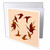 3dRose Swallows In Flight Stylized Silhouette Art Red Orange - Greeting Cards (gc-376645-1)