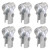 [Pack of 6] 1-3/8" x 1-3/8" End Rail T Clamp, Galvanized Steel Chain Link Fence T Clamp, End Rail Clamp for 1-3/8" OD Pipe, Bolts & Nuts Included