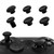 eXtremeRate 6 in 1 Metal Replacement Thumbsticks for Xbox Elite Series 2 Controller, Metallic Black Swappable Magnetic Analog Stick Joystick Caps for Xbox Elite 2 Core Controller (Model 1797)