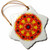3dRose Bright Orange, Yellow, and Blue Circle Mandala Abstract - Ornaments (orn-378520-1)