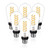 Austin Coast ST19/ST58 Vintage LED Edison Bulb,6W Natural White 4000K, Antique Flexible Spiral LED Filament Light Bulb,600Lm Dimmable with 80+ CRI, 6W Equivalent to 60W, E26 Base, Clear Glass
