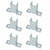 ASTAMOTOR 8 Hole Wing Shape 90 Degree Fitting Connector Bracket Braces Fit for 1/2" Bolt in 1 5/8" Strut Channel, 6 Pack