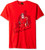 DC Comics Men's Batman Short Sleeve T-Shirt, Red, Medium