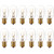 Himalayan Salt Lamp Bulbs 25 Watt Original Replacement Long Lasting Incandescent Candelabra Light Bulbs E12 Socket-Pack of 12