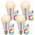 LumenBasic 60 Watt Color Changing Light Bulbs RGB with Warm White E27 with Remote Control and Wall Switch Control Dimmable RGBWW 10w MultiColor Bedroom Lights Color and Decoration