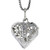 Sterling Silver Small Filigree Heart Pendant, 1/2 inch Tall