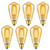 DiCUNO ST64 Edison LED Bulb 60W Equivalent, 6W Amber White 2200K Dimmable Vintage LED Light Bulbs, 600LM E26 Medium Base with Clear Glass for Dining Room, Kitchen Lighting, Pack of 6