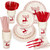 Cibeat 200Pcs Christmas Disposable Dinnerware Set, Christmas Moose Decorations Paper Plates, Christmas Party Supplies Includes Plates, Cups, Christmas Tableware, Napkins, Serve 25