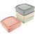 Kichvoe 5.1 * 4.8 * 1.5'' Sandwich Containers Toast Shape Sandwich Box Food Storage Container Lunch Box-4PCS