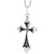Sterling Silver Cross Charm with Hearts, 1 inch tall