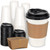 Naturecon 12 oz Disposable Coffee Cups: 100 Pack White Disposable Paper Cups, To Go Paper Coffee Cups For Hot & Cold Beverages, Disposable Paper Cups With Lids And Sleeves