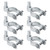 Gate Post Hinge 1-5/8", VIVIDA Male Gate Hinge for Chain Link Fence, Galvanized Pipe Gate Hinge for 1-5/8" OD Pipe, Chain Link Gate Hardware, 6 PCS