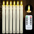 JOSU LED Taper Candles with Remote Control: Flickering Flameless Candles with Timer Battery Operated, Warm 3D Wick Light Window Candles for Christmas Decoration(6 Packs)