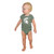 Little King NCAA Knobby Short Sleeve Romper Bodysuit-Big Logo-Michigan State-Heathered Dark Green-0-3 Months