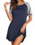 Ekouaer Womens, Nightgown Nightshirt, Short Sleeve, Raglan Sleepshirt, Boyfriend Style Sleepwear, 1-light Grey, Small
