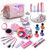 Kids Makeup Kit for Little Girls, Washable Makeup Toys Set, Pretend Play Real Makeup Kit, Toddler Makeup Kit, Makeup for Kids, Kids Make Up Christmas Birthday Gift for Girls 3 4 5 6 7 8-12 (58 in 1)