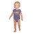 Little King NCAA Knobby Short Sleeve Romper Bodysuit-Big Logo-LSU-Heathered Purple-0-3 Months