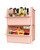Skywin Plastic Stackable Storage Bins for Pantry - Stackable Bins For Organizing Food, Kitchen, and Bathroom Essentials (Cream, 2-Pack)