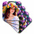 3dRose Captivating Young Woman in a Straw hat and Flower Garland Gift,... - Coasters (cst-379125-2)
