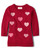 The Children's Place Baby Girls' and Toddler Sweater Dress, Red Hearts, 4T