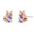 LONAGO Fox Earrings for Women 925 Sterling Silver Cute Fox Holding Heart Stud Earrings (June)