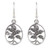 NOVICA Handmade .925 Sterling Silver Heart Earrings Thai Artisan Crafted Flower Theme Hook Dangle Thailand Floral [1.2 in L x 0.5 in W] 'Hollyhocks'