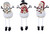 The Bridge Collection Snowman Shelf Sitters with Dangling Legs Set of 3