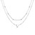 MONGAS Heart Layered Necklace Sterling Silver Heart Pendant Layered Choker Necklaces Christmas Jewelry Gifts for Women