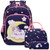 Dafelile Girls Backpack Unicorn Backpack for Girls 3 in 1 Set Water Resistant School Bag for Elementary Kindergarten With Chest Strap and Lunch Bag